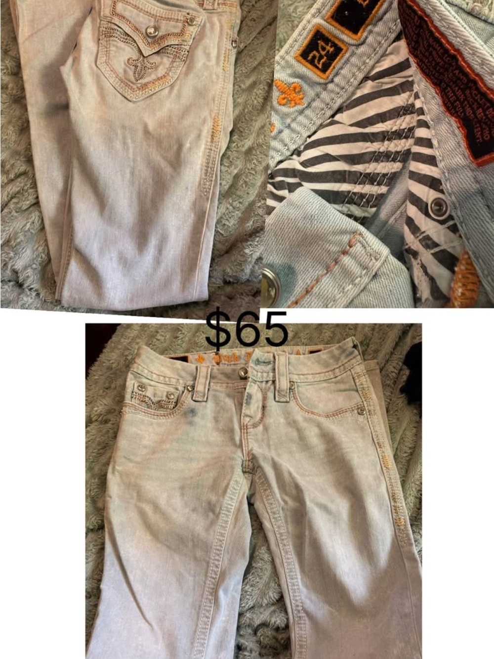 Womens Light Wash Jeans - Brand: Rock Revivals